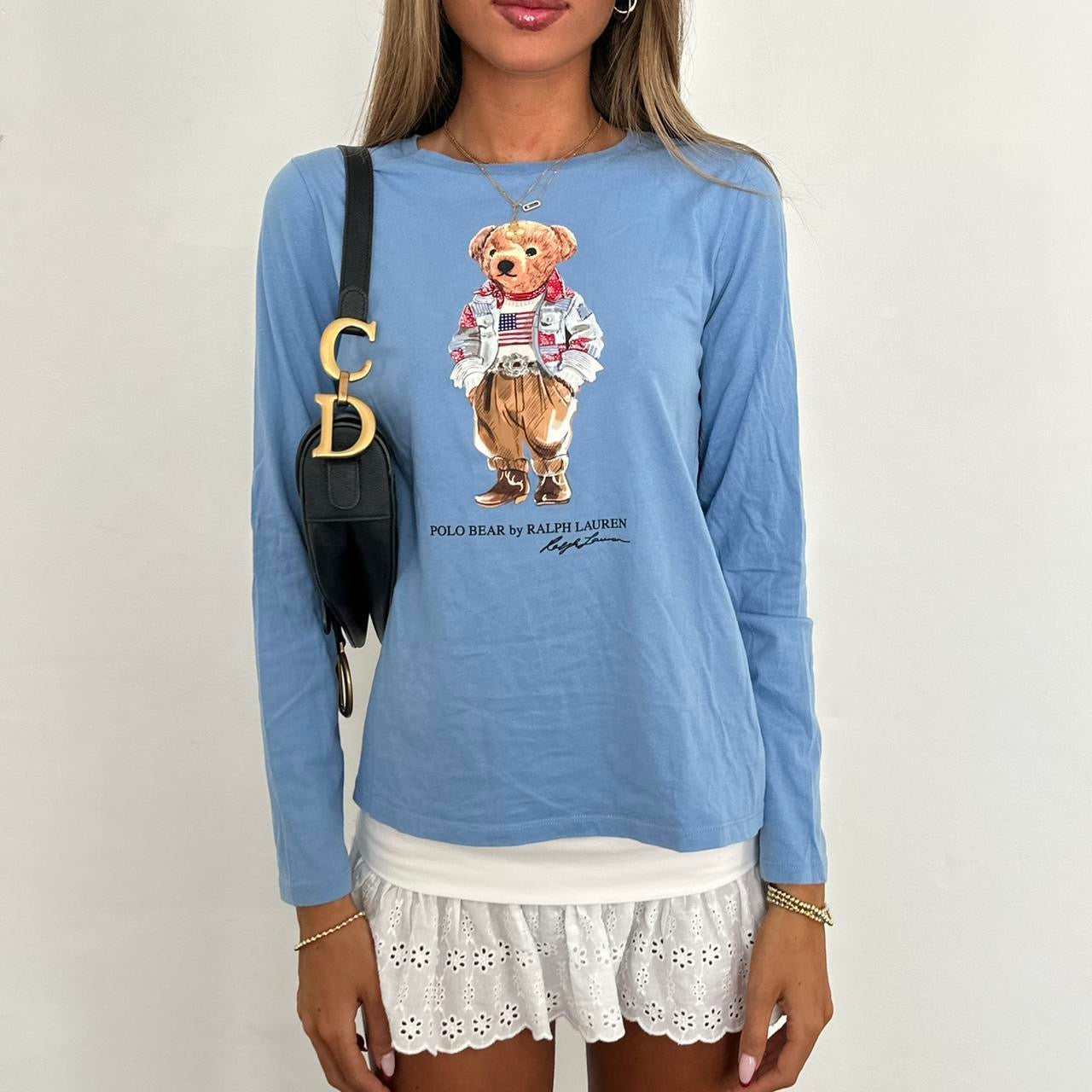 Vintage Ralph Lauren blue teddy bear top