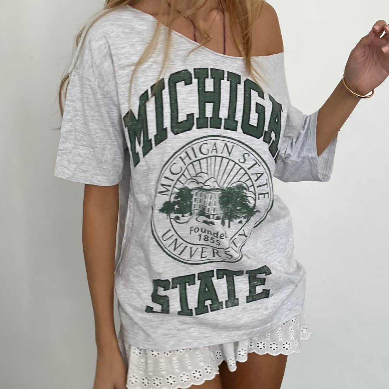 Vintage 2000’s Michigan State University off the shoulder top