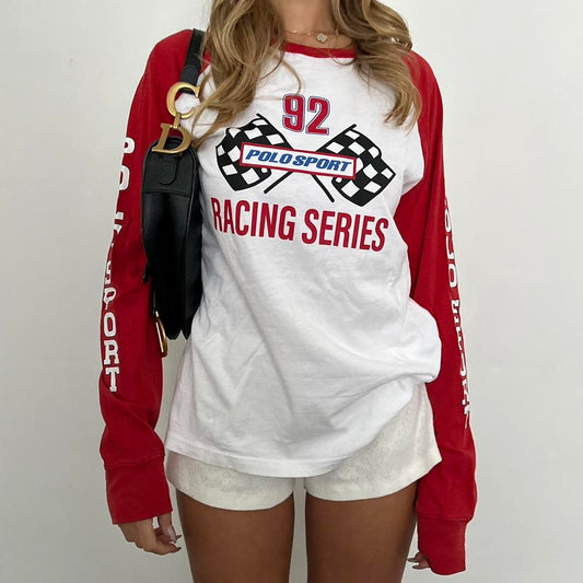 Vintage Ralph Lauren racing long sleeve top