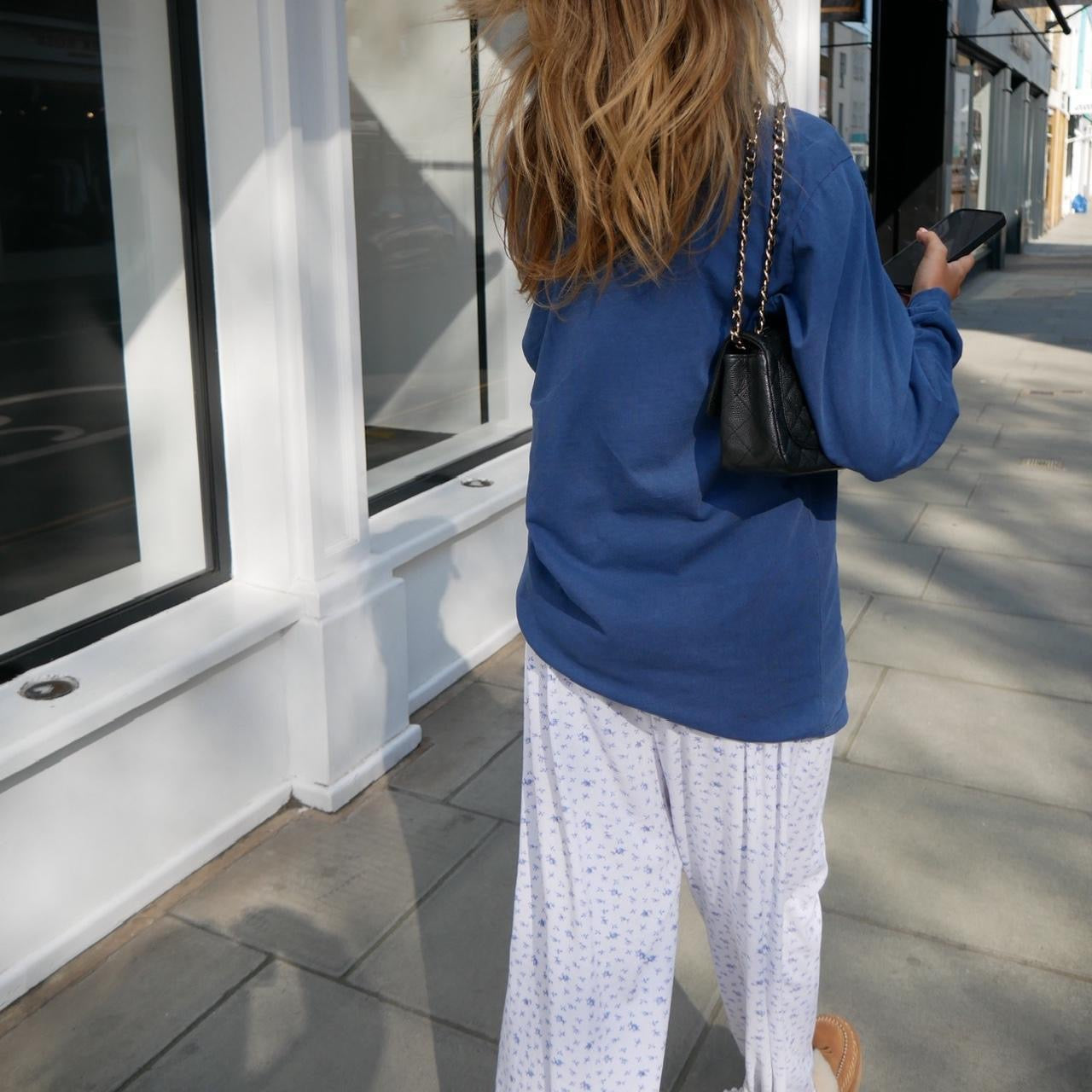 Vintage 90’s Ralph Lauren blue floral pants