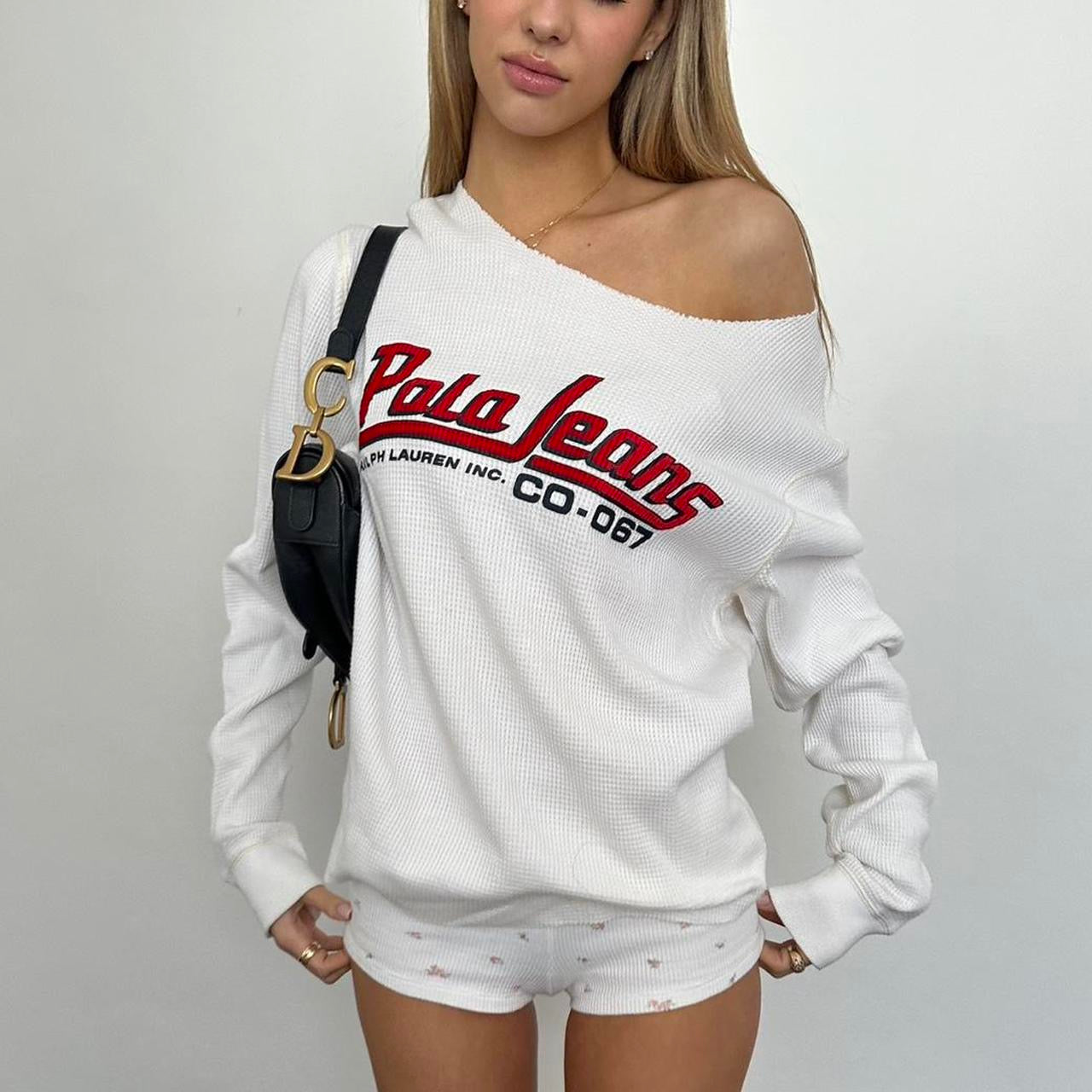 Vintage Ralph Lauren white oversized long sleeve top