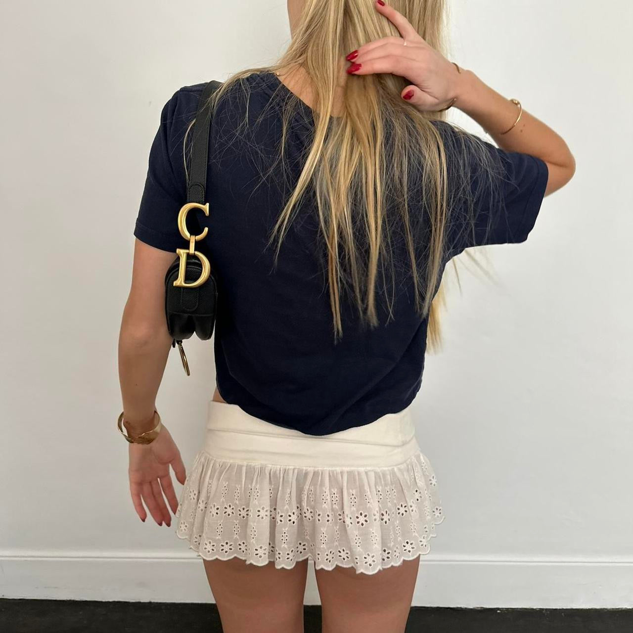 Vintage Ralph Lauren navy polo horse baby tee