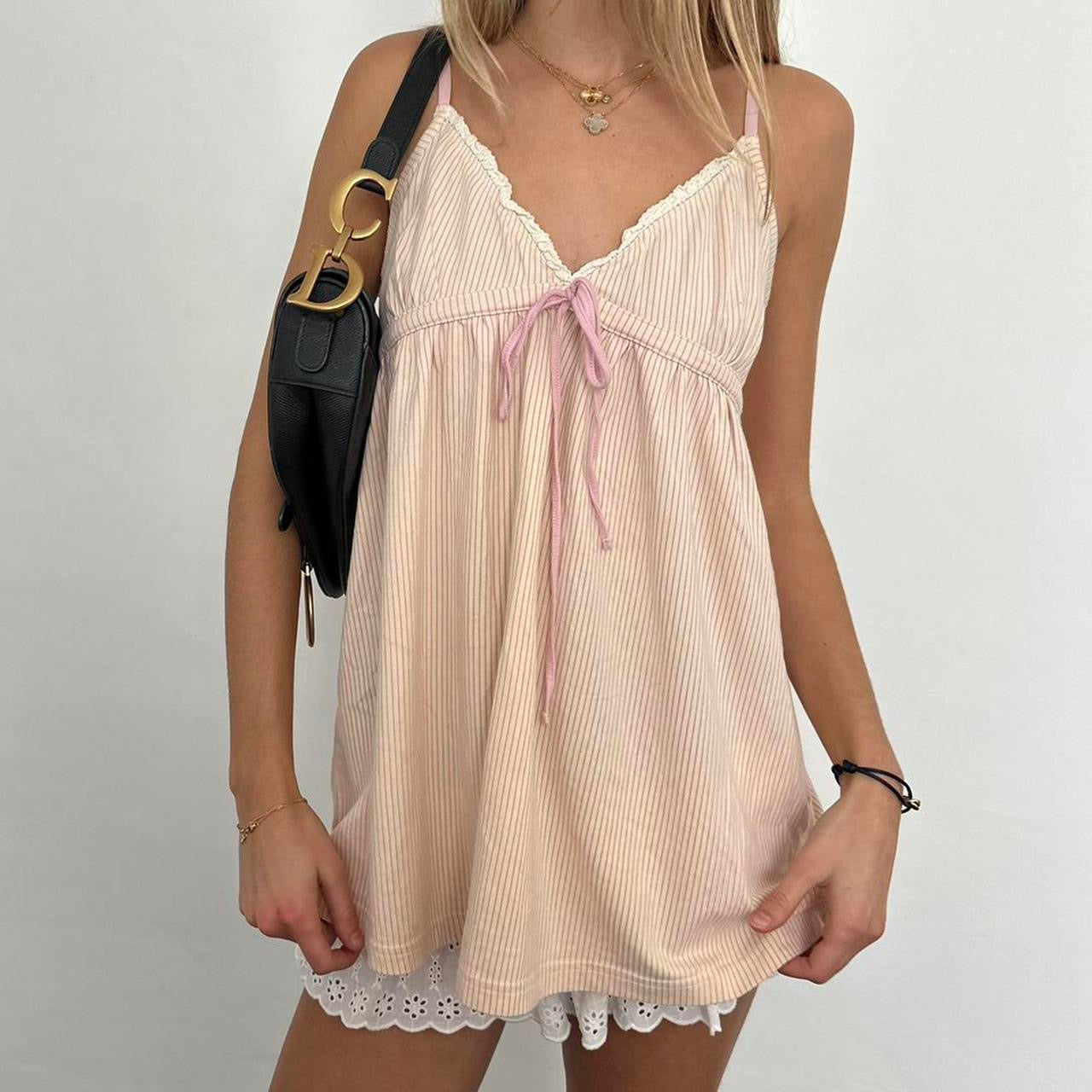 Vintage 2000s striped babydoll top