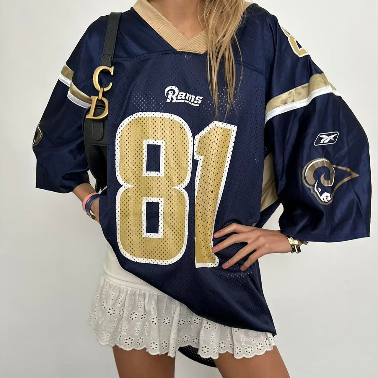 Vintage navy and gold oversized jersey š