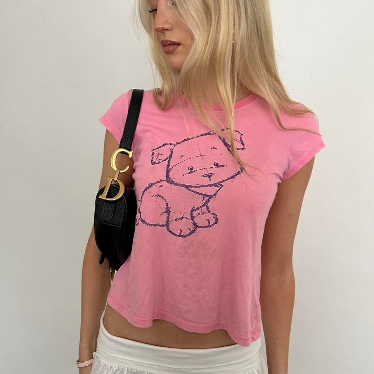 Vintage 90’s pink dog baby tee