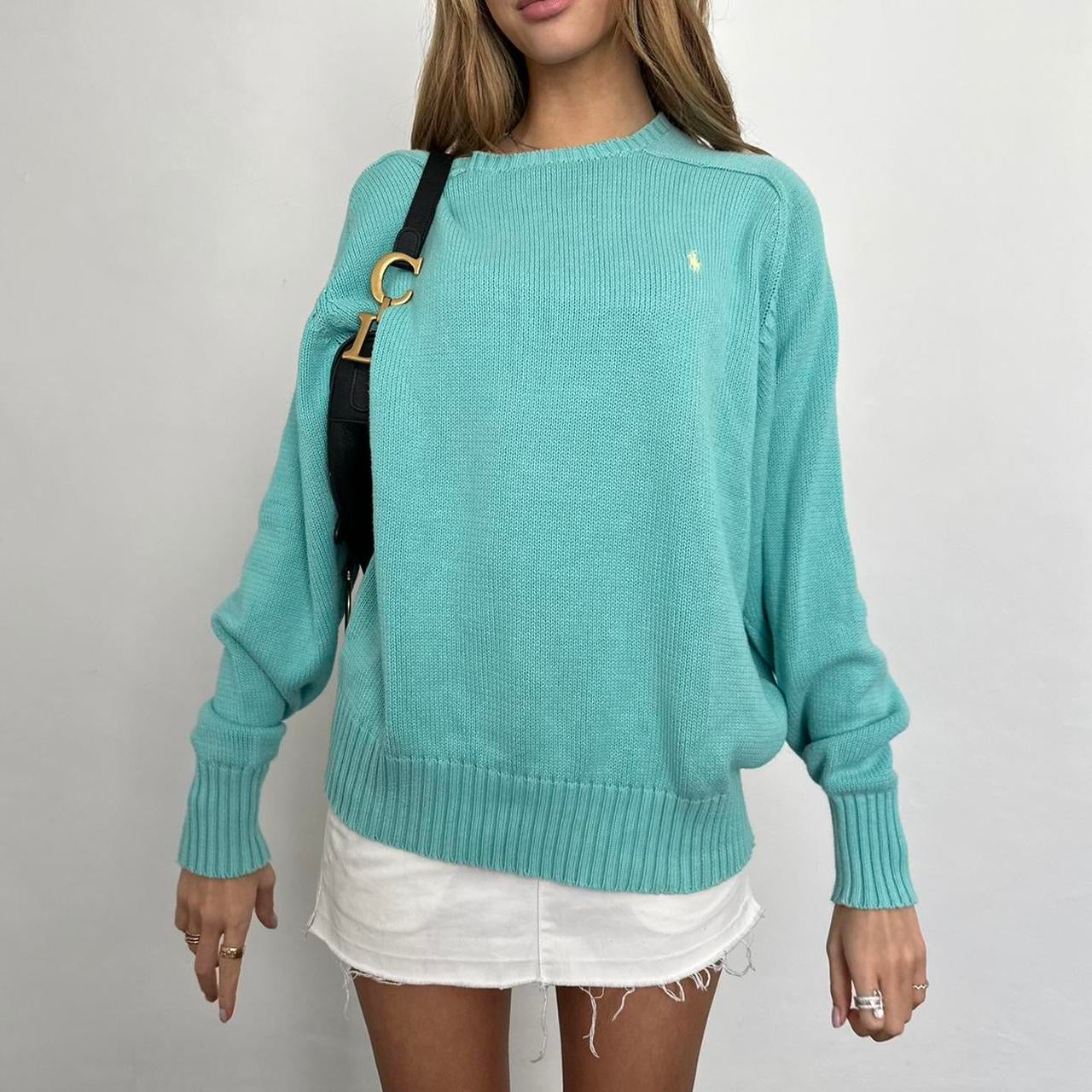 Vintage Ralph Lauren turquoise blue sweater