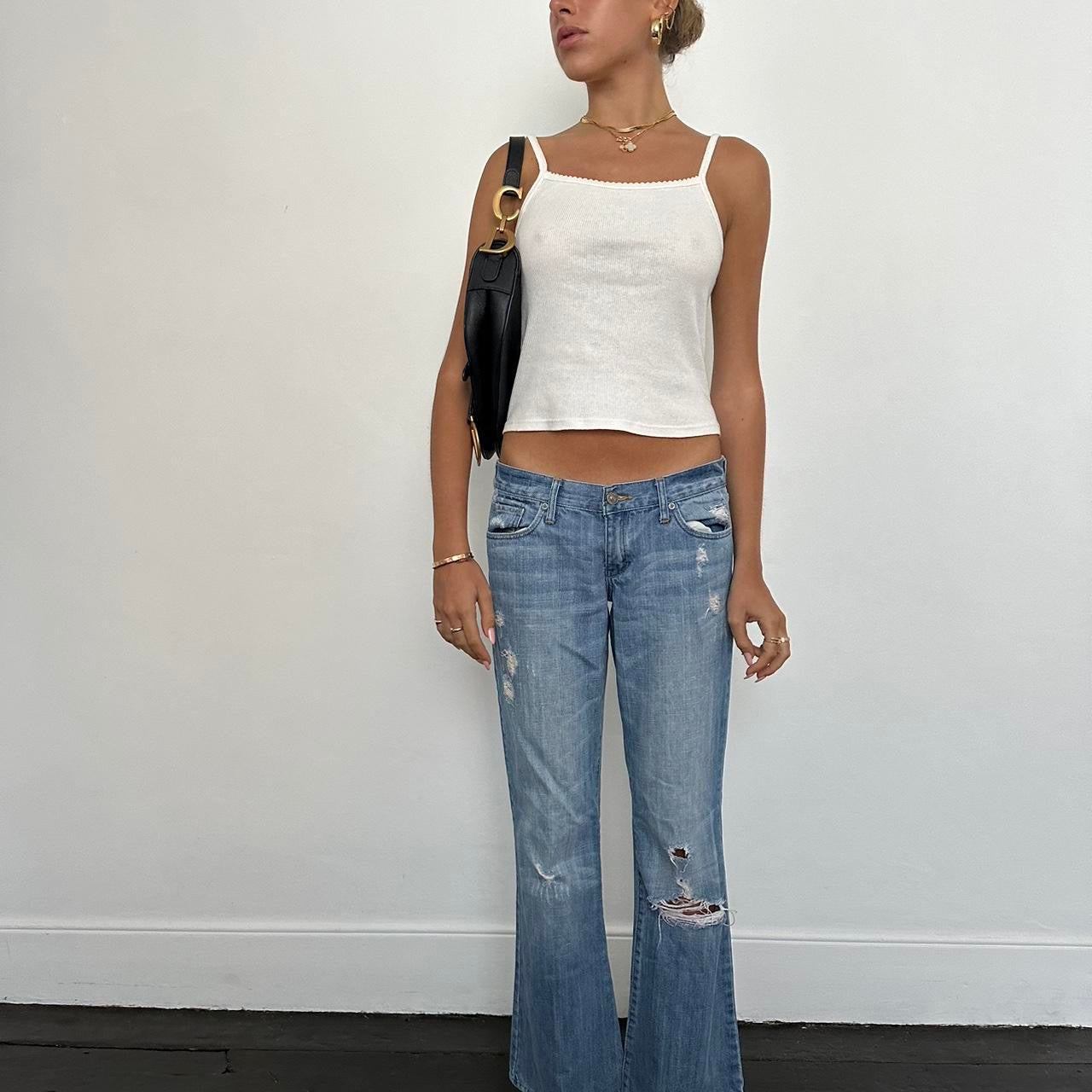 Vintage 2000’s Abercrombie blue distressed jeans