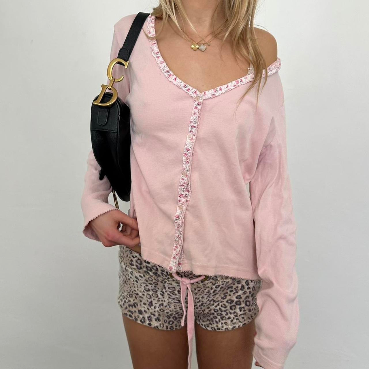 Vintage pink cardigan top