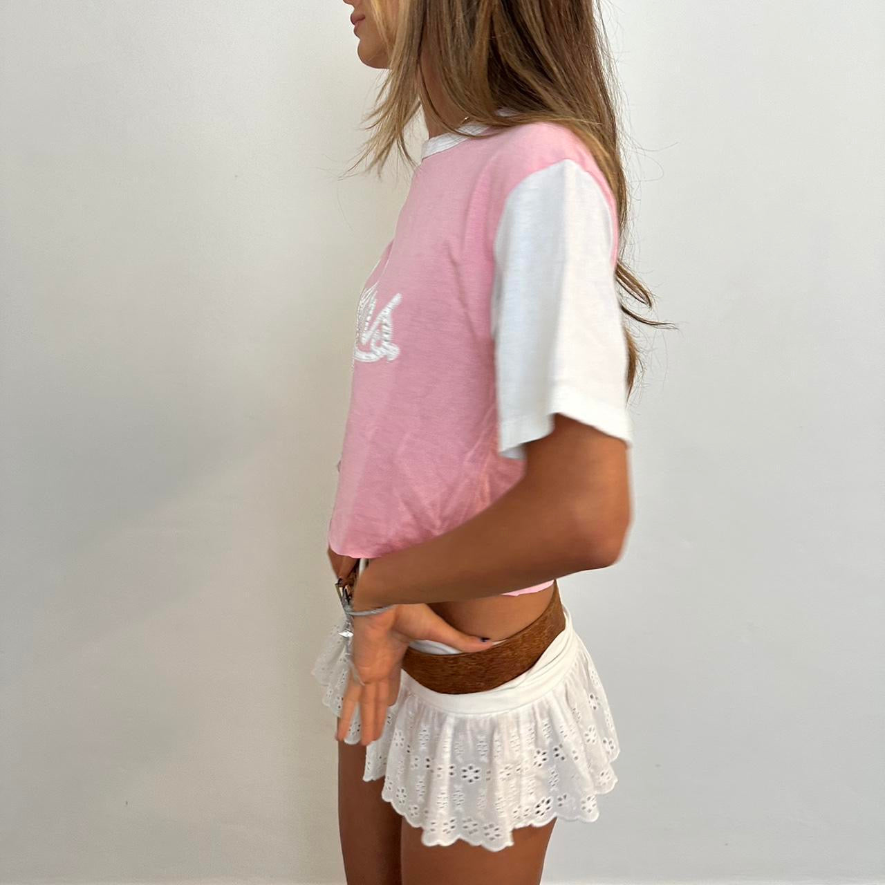 Vintage Duffers pink and white tee