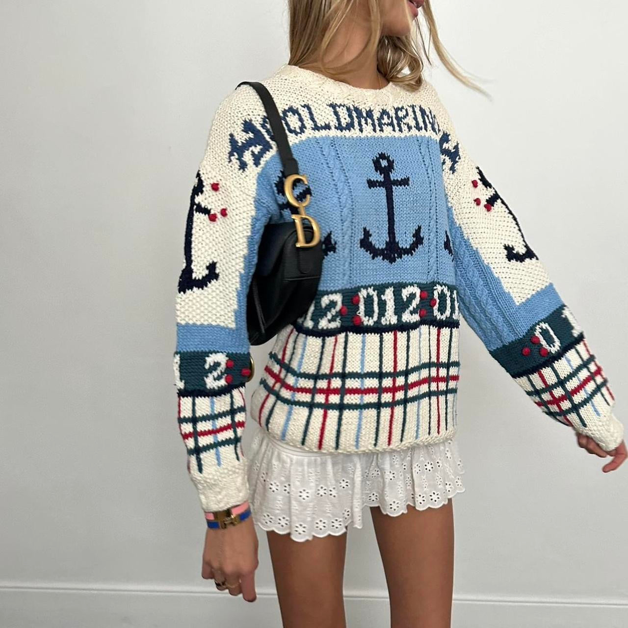 Vintage 90’s sailor knitted sweater ⚓️ 🩵
