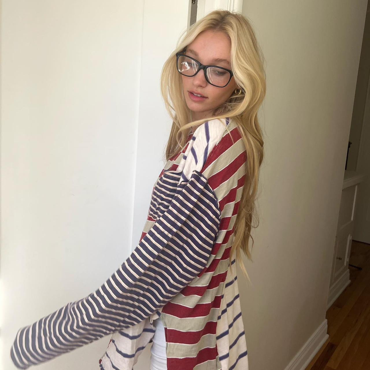 Vintage Free People patchwork relaxed fit top