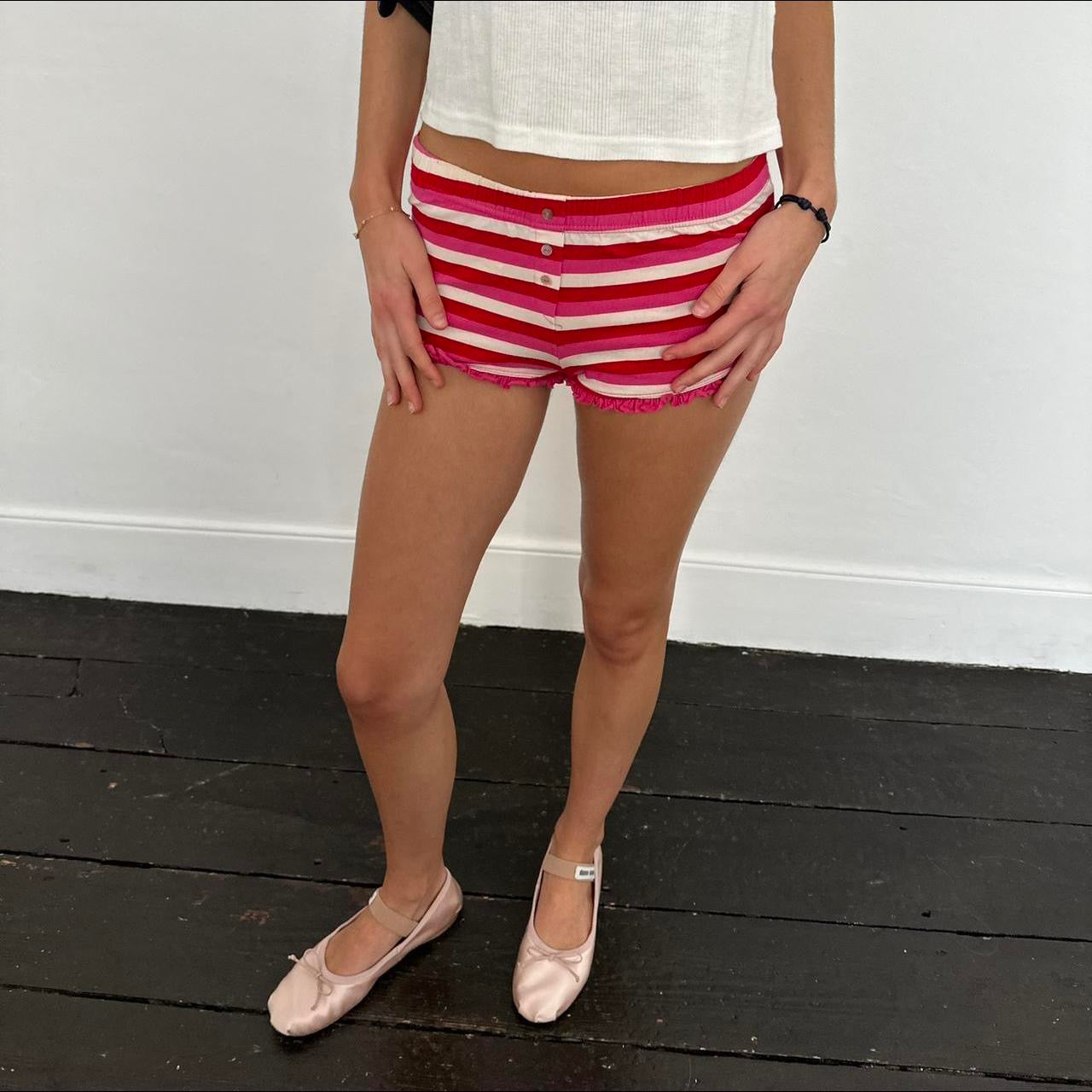 Vintage 2000s striped booty shorts