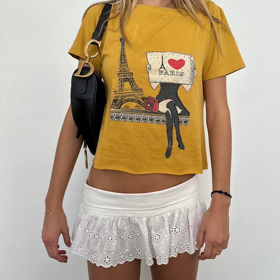 Vintage 2000ās graphic Paris baby tee