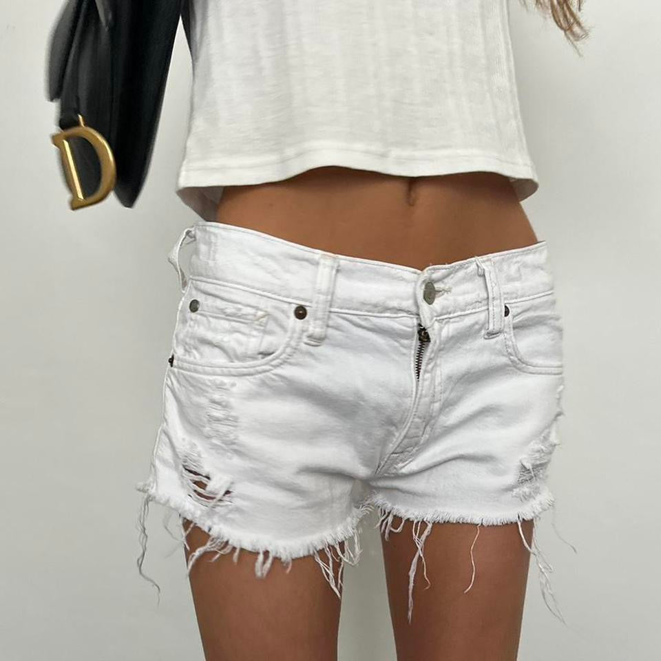 Vintage Ralph Lauren denim white shorts
