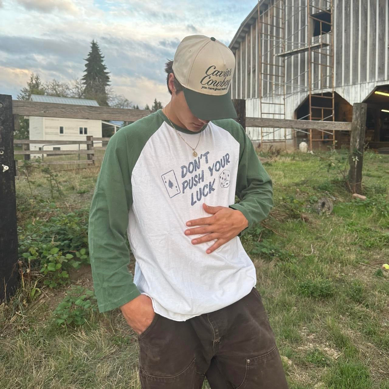 Vintage Ralph Lauren don’t push your luck long sleeve top