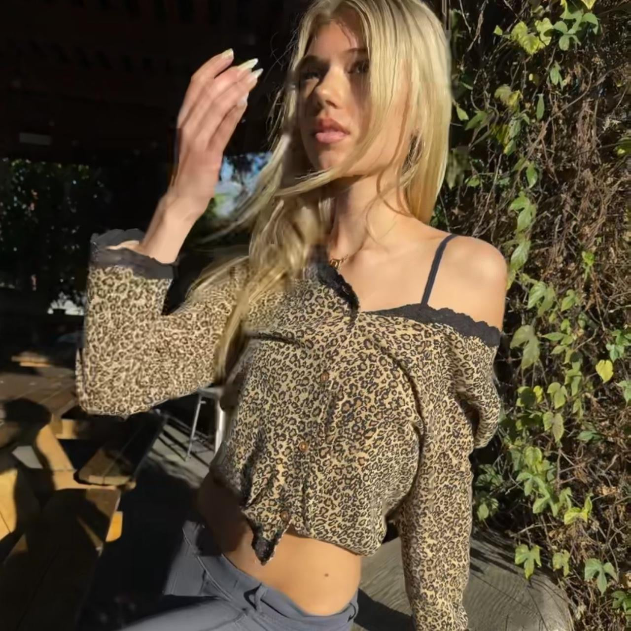 Vintage 90’s Victoria’s Secret leopard long sleeve top
