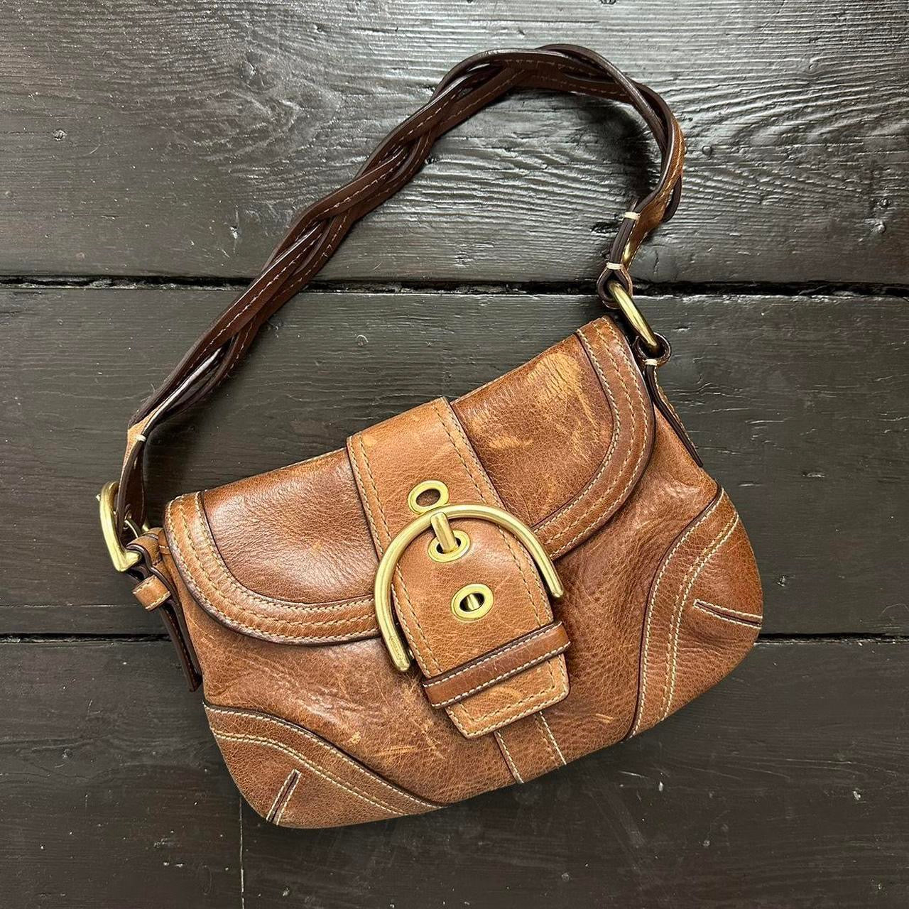 Vintage 90’s Coach brown leather bag
