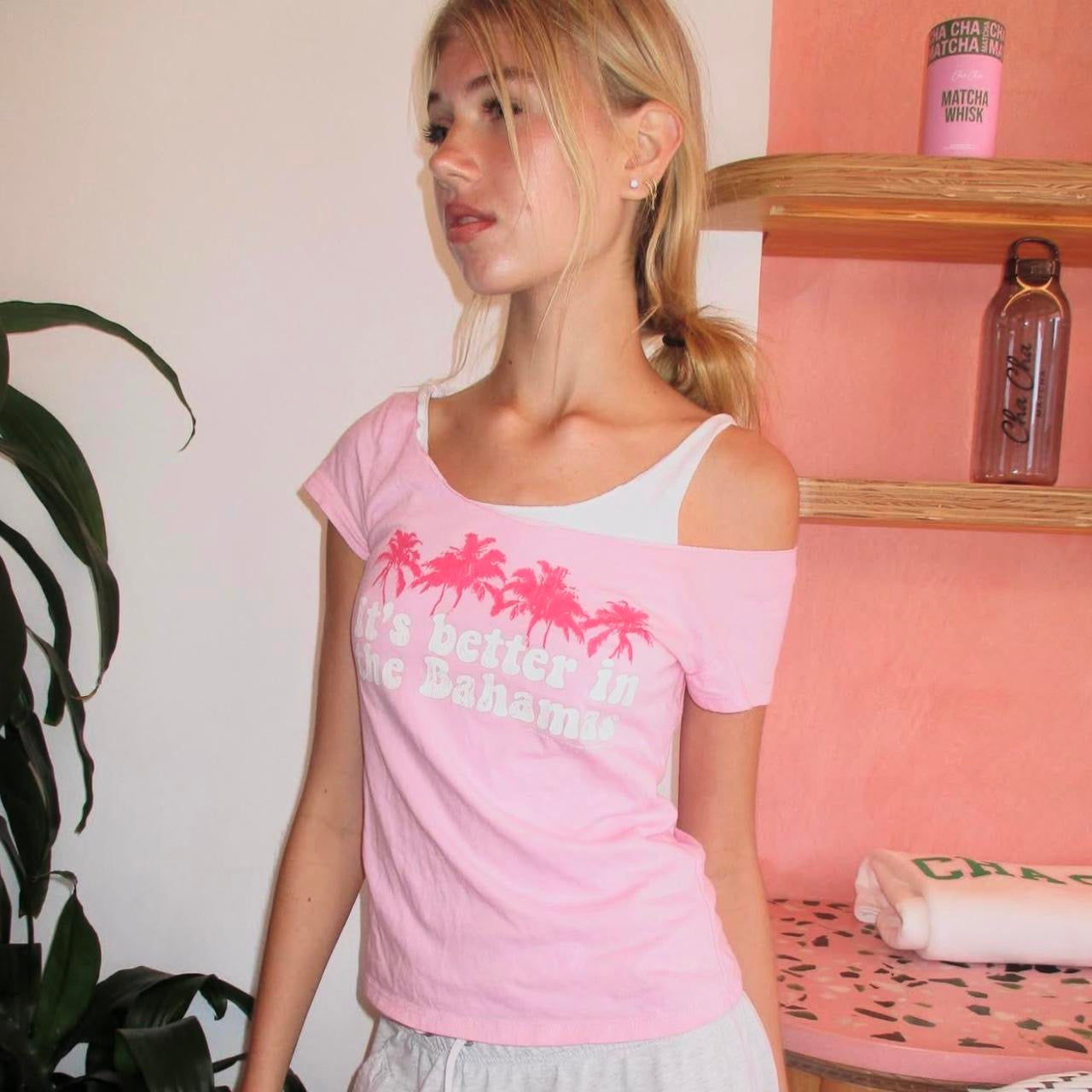 Vintage pink Bahamas 2000’s top