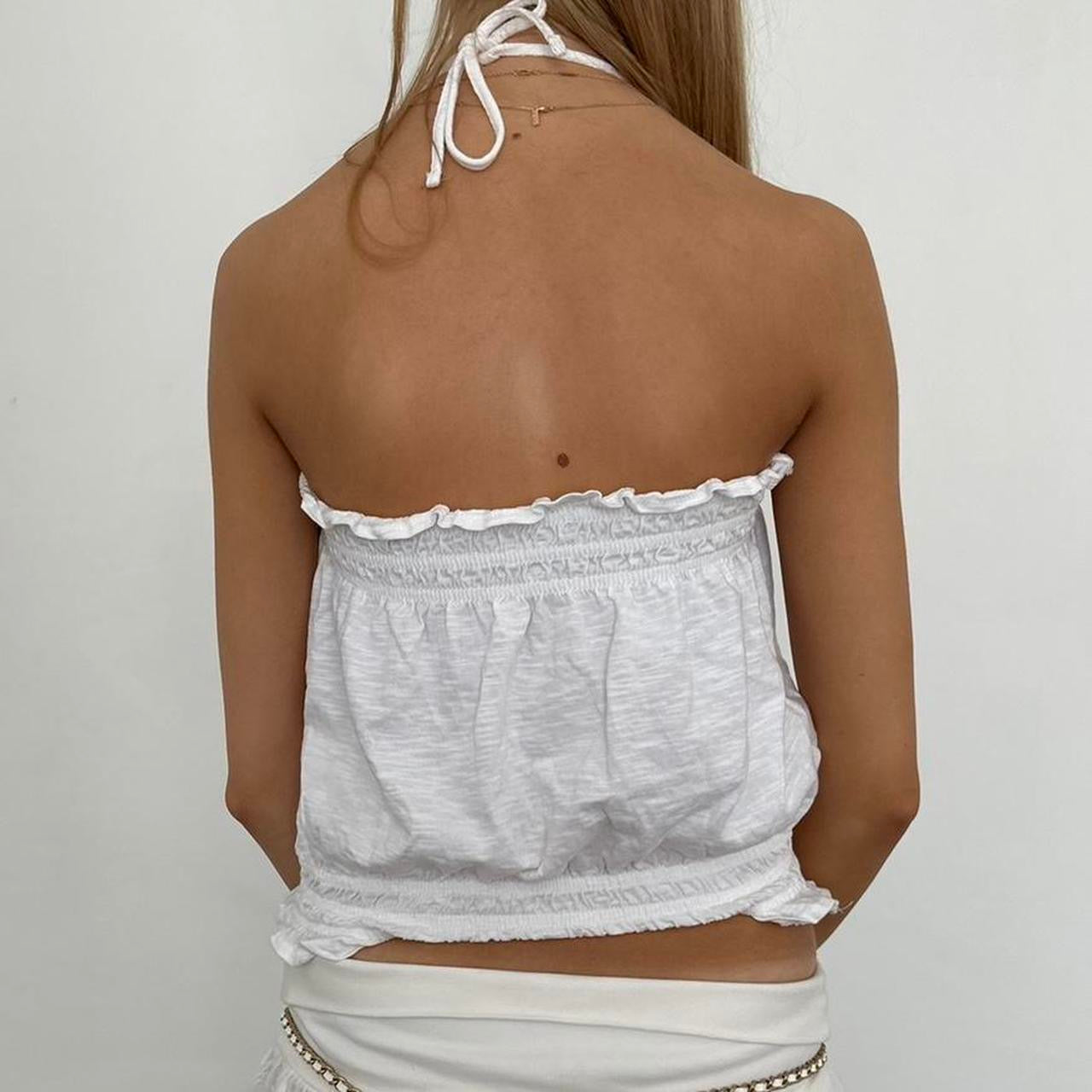 Vintage 2000’s white halter neck top