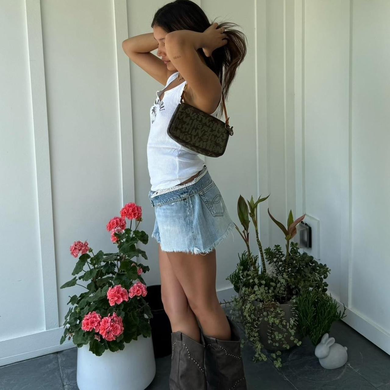 Vintage Abercrombie and Fitch denim mini skirt