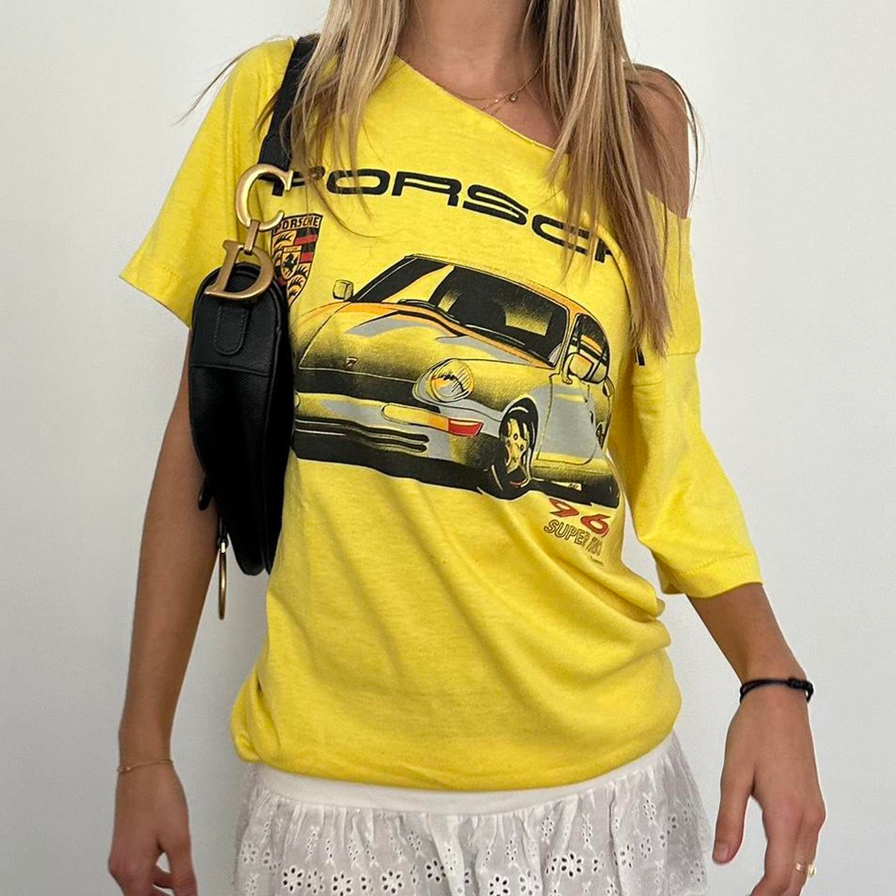 Vintage 90’s Porsche off the shoulder T-shirt