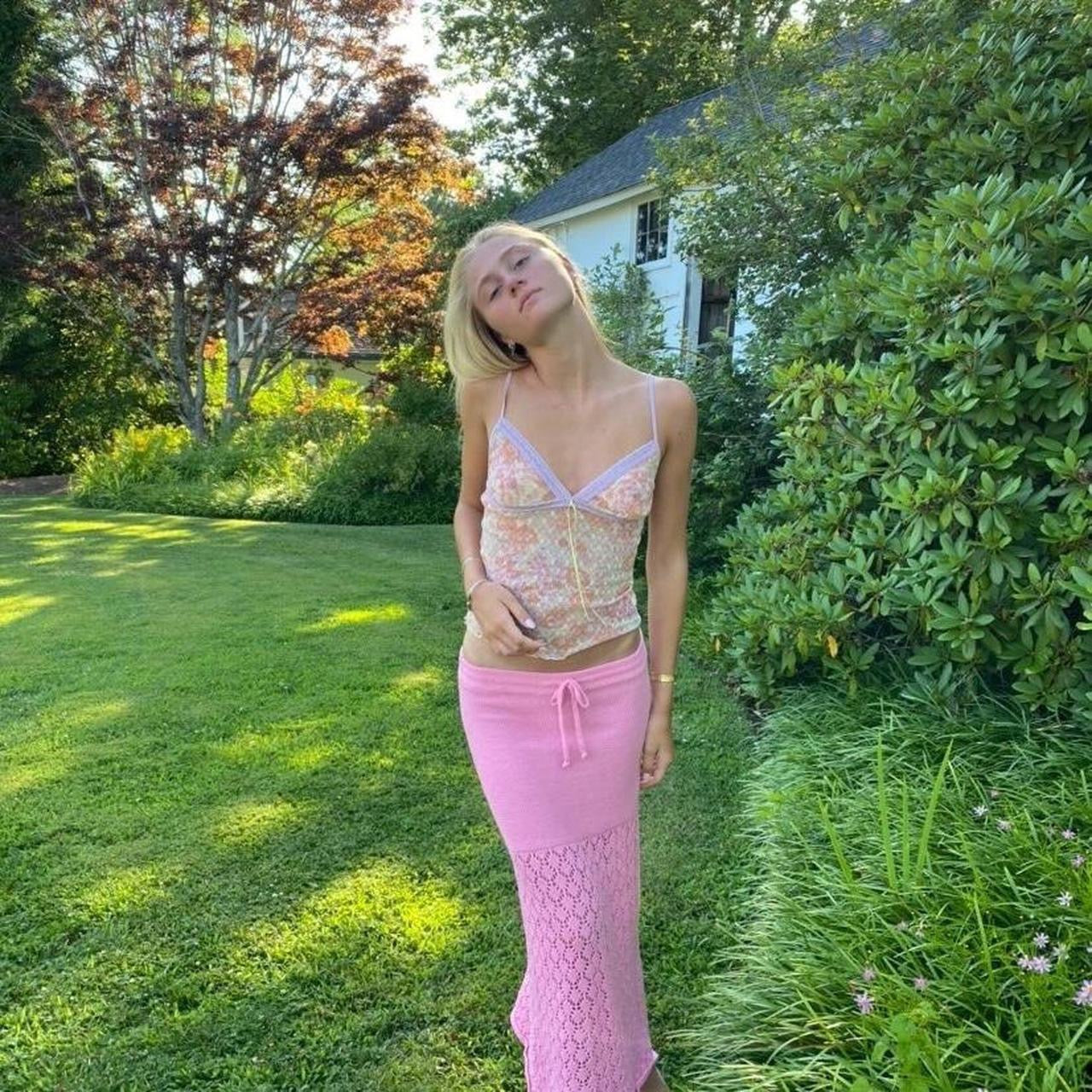 Vintage DKNY floral mesh cami top 🎀