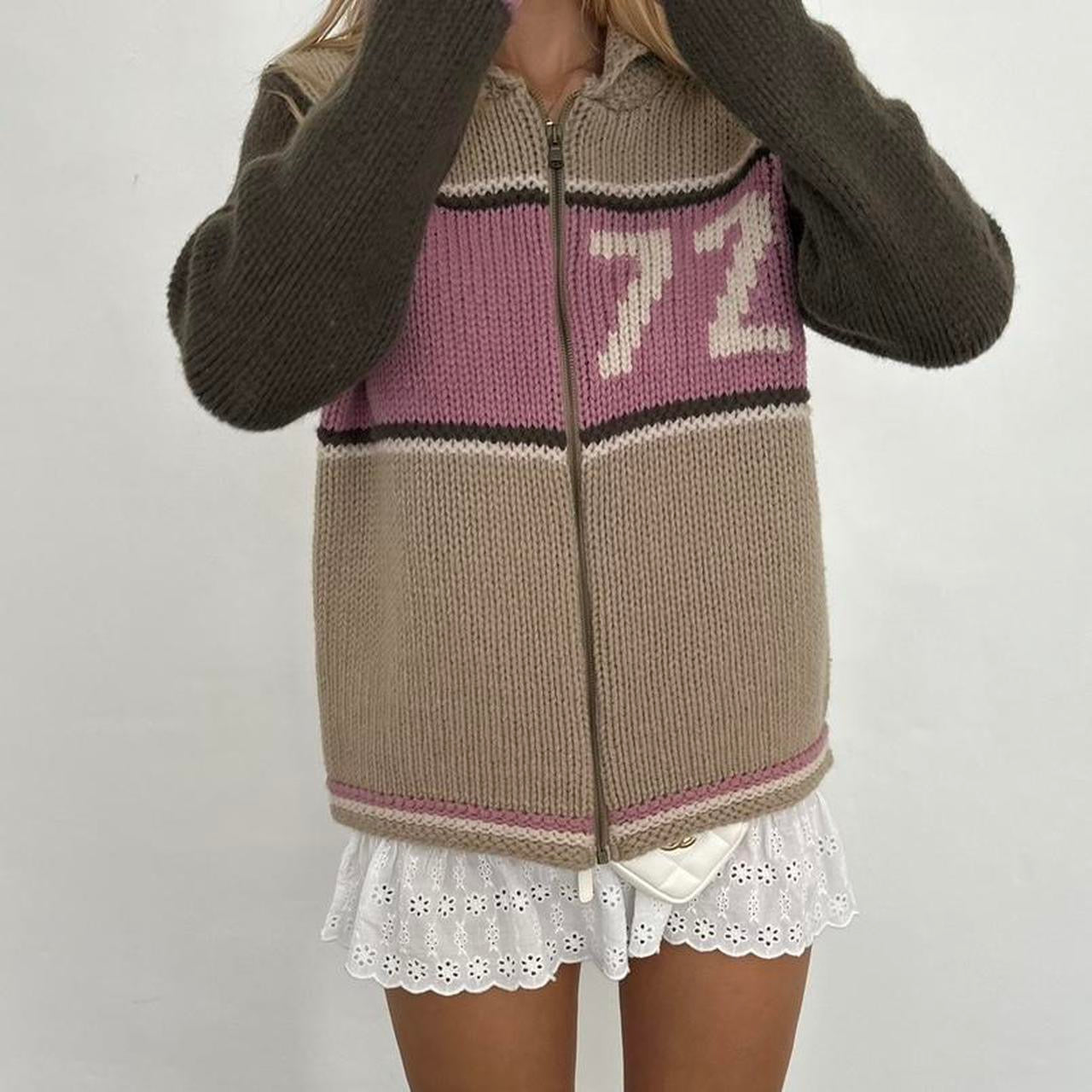 Vintage 90ās knit zip up cardigan