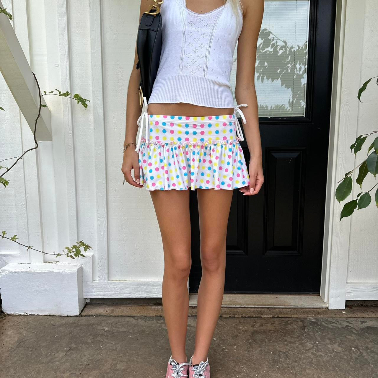 Vintage 90’s polka dot mini skirt