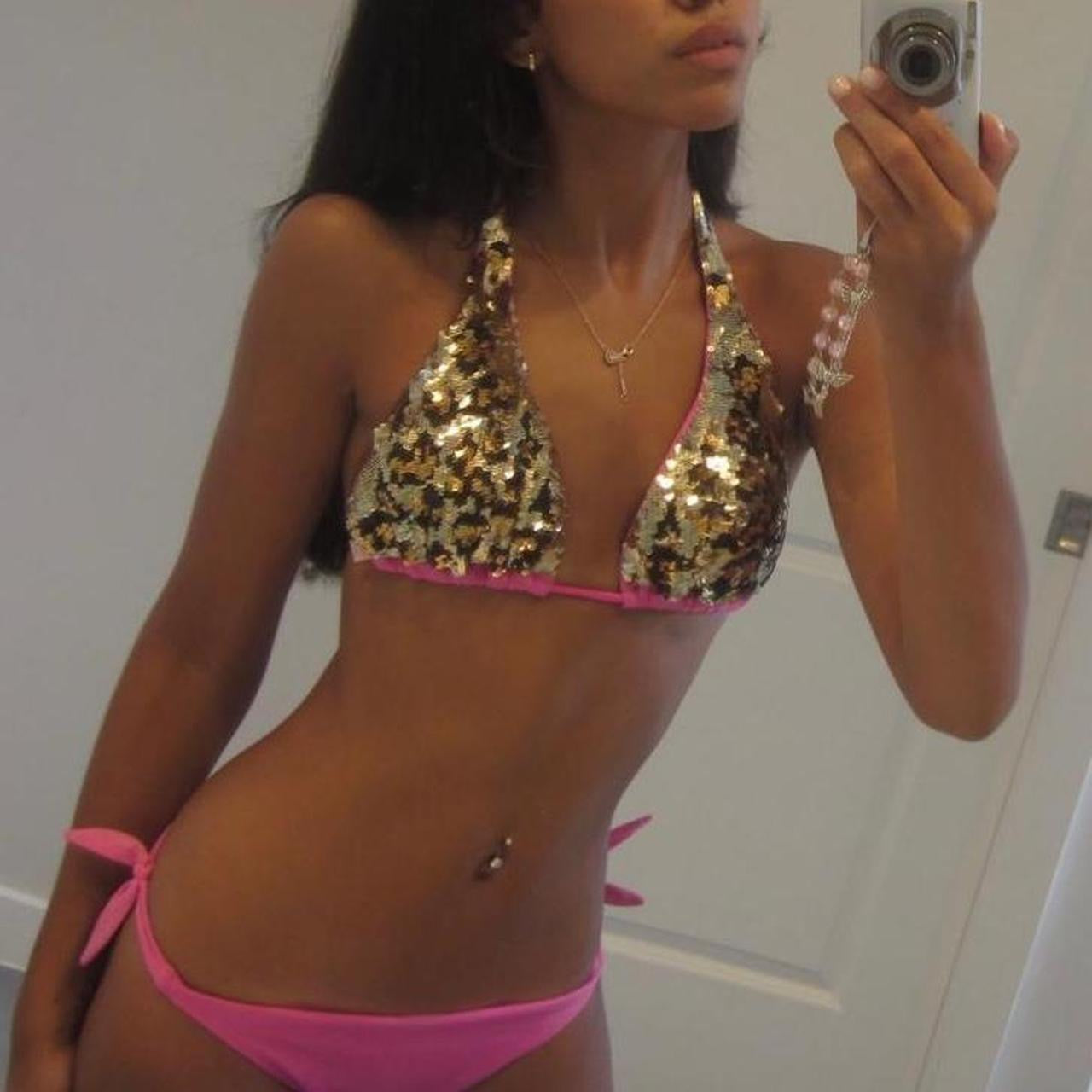 Vintage 2000’s Victoria’s Secret leopard sequin bikini