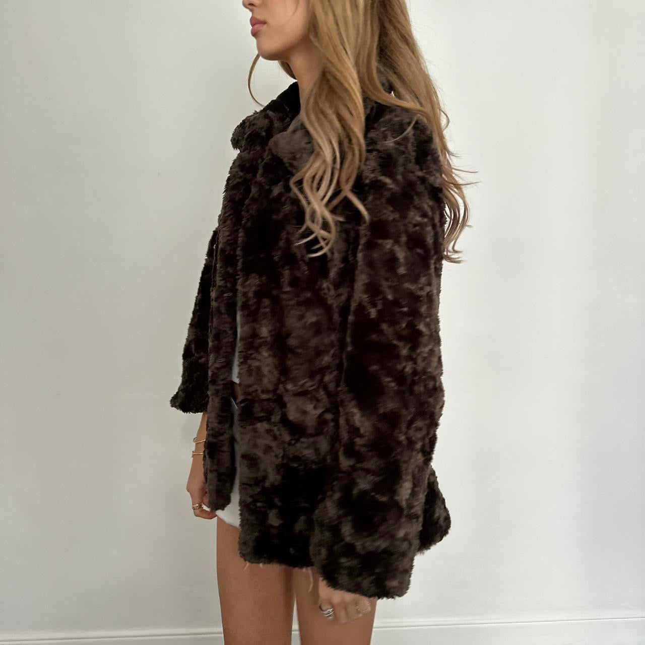 Vintage 2000’s brown faux fur jacket