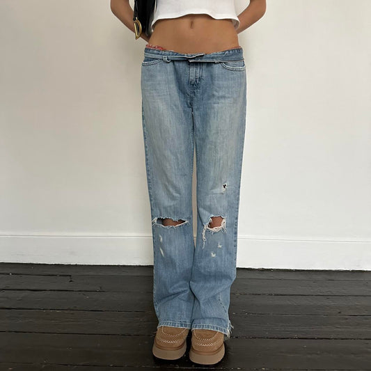 Vintage early 2000s Hollister blue wash relaxed jeans