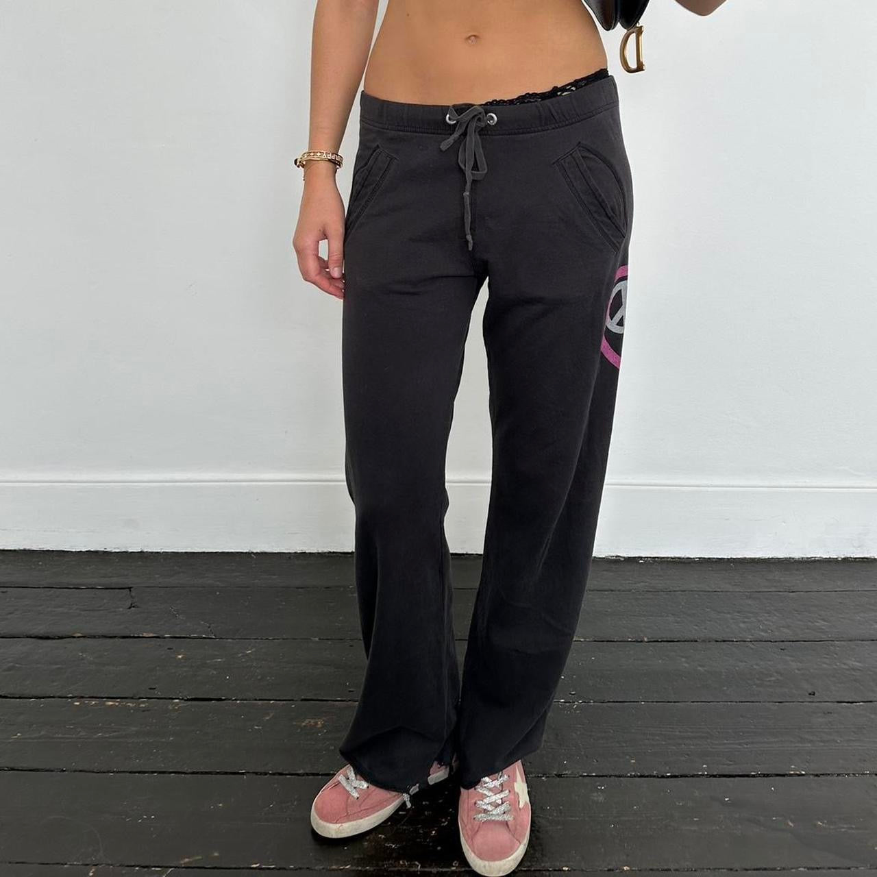 Vintage 2000’s Victoria’s Secret heart peace sweatpants
