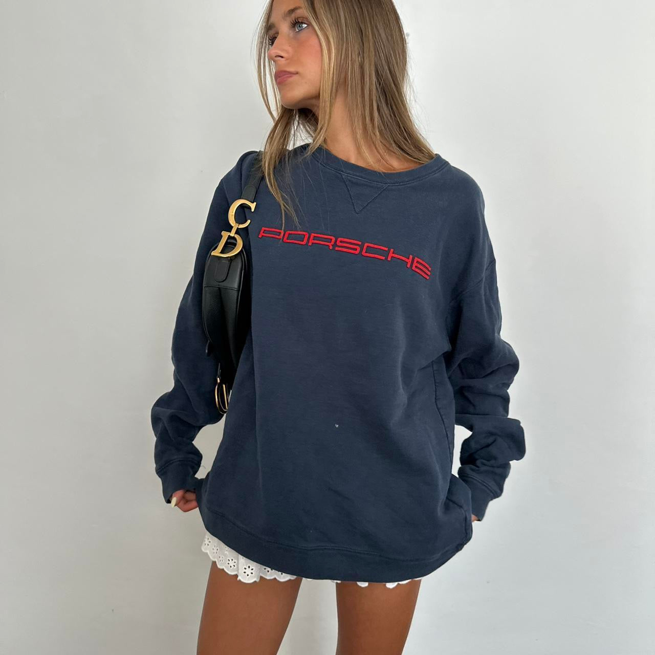 Vintage 90s Porsche navy sweater
