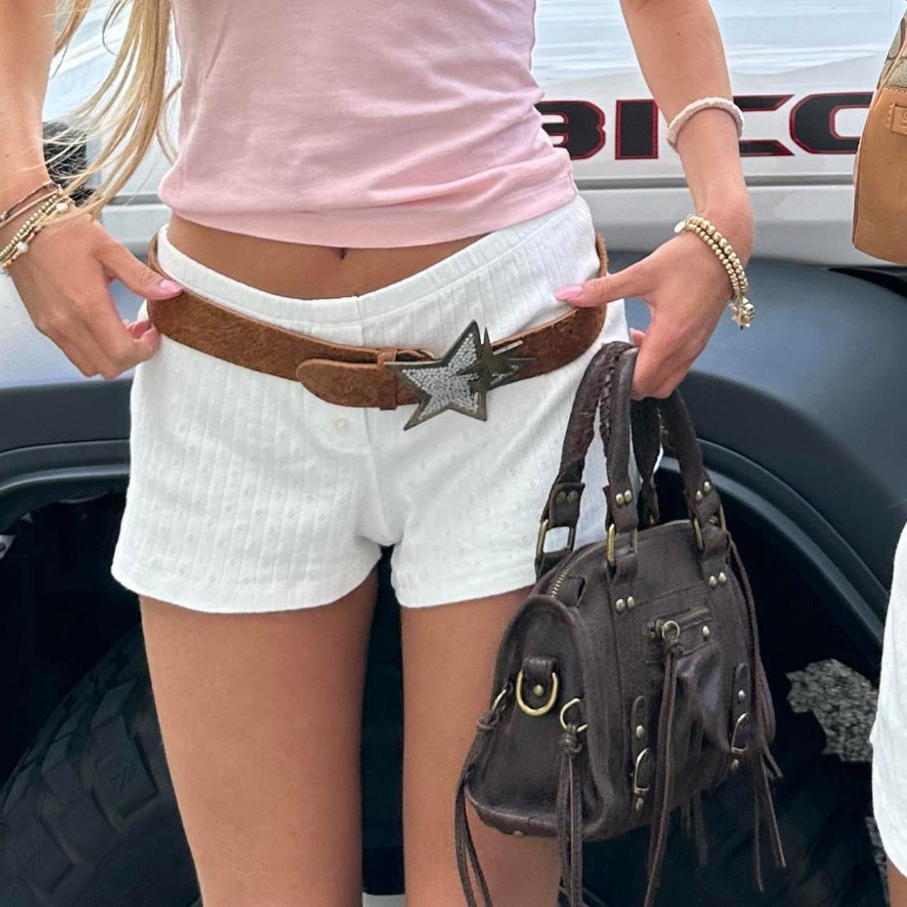 Vintage tassel brown bag