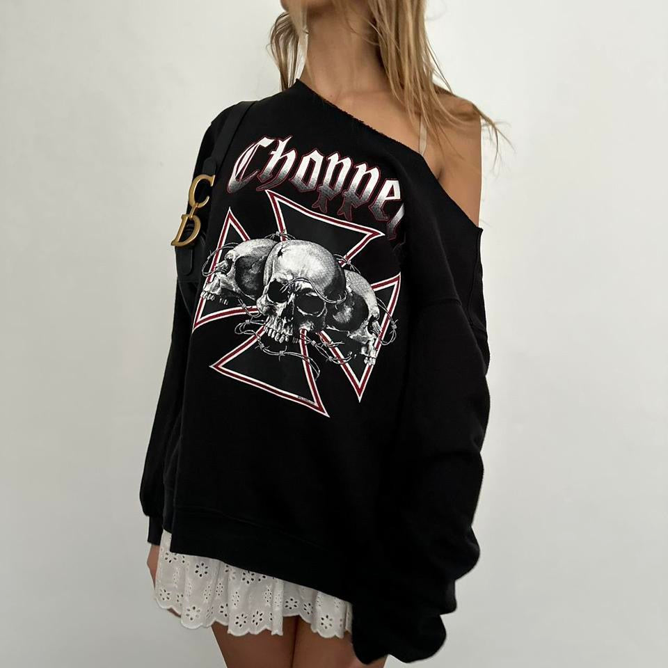 Vintage West Coast Choppers off the shoulder sweatshirt