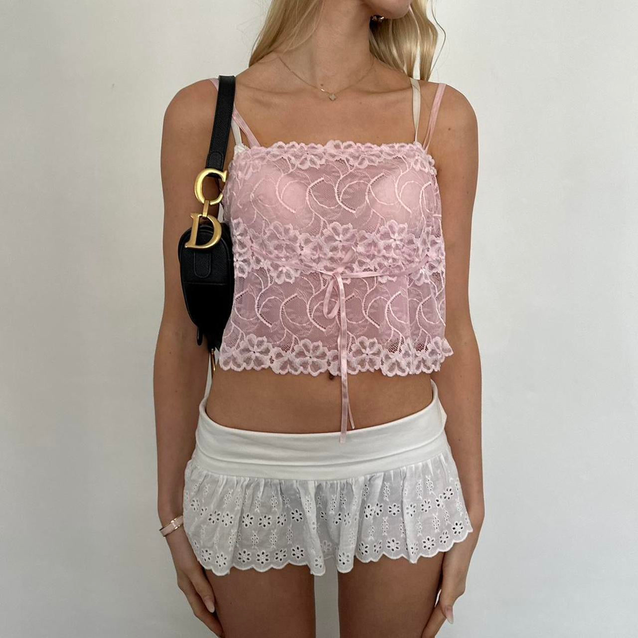 Vintage 90’s pink lace top