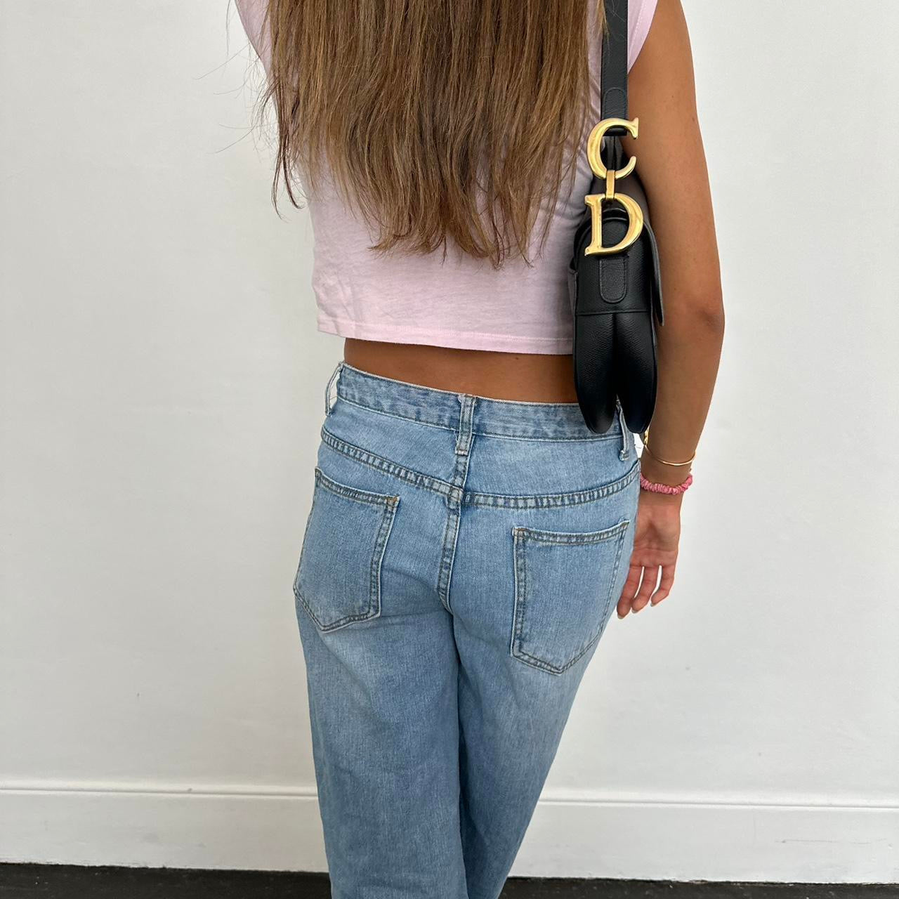 Vintage blue distressed jeans