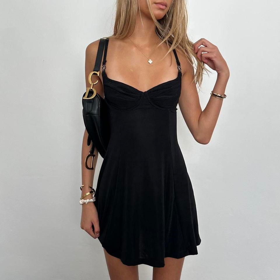 Vintage 90ās black babydoll dress š