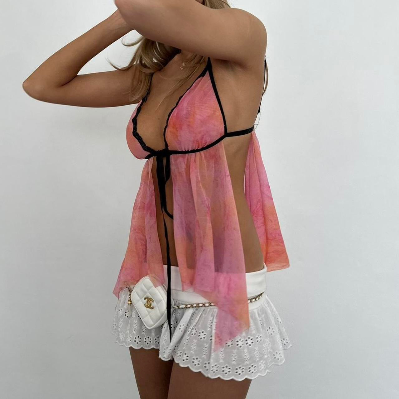 Vintage 90’s Victoria’s Secret pink babydoll top
