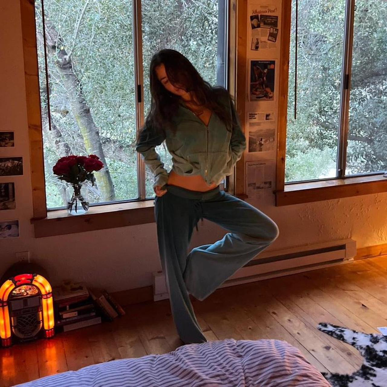 Vintage 2000’s aqua blue Juicy Couture sweatpants and hoodie set