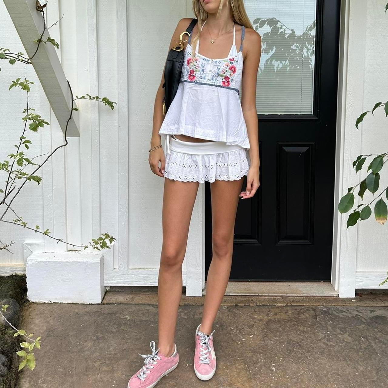 Vintage Abercrombie and Fitch embroidered cami top