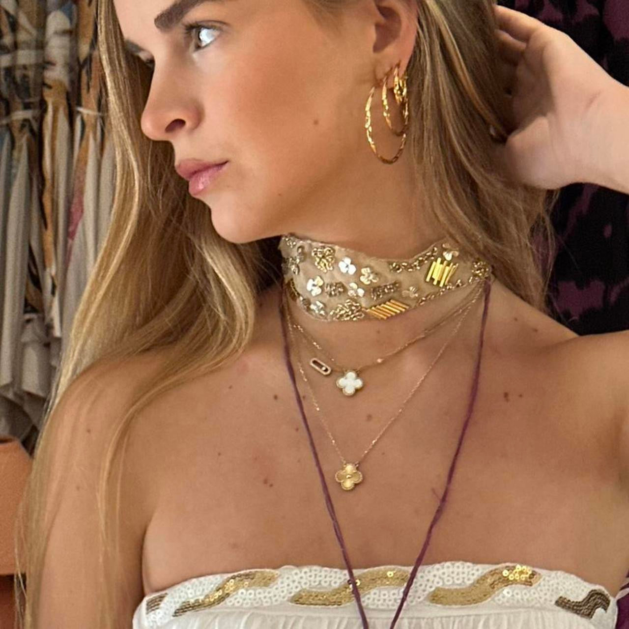 Vintage sequin choker necklace