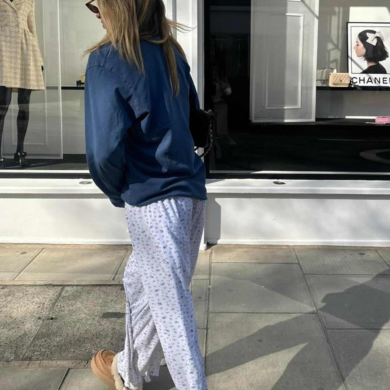 Vintage 90’s Ralph Lauren blue floral pants