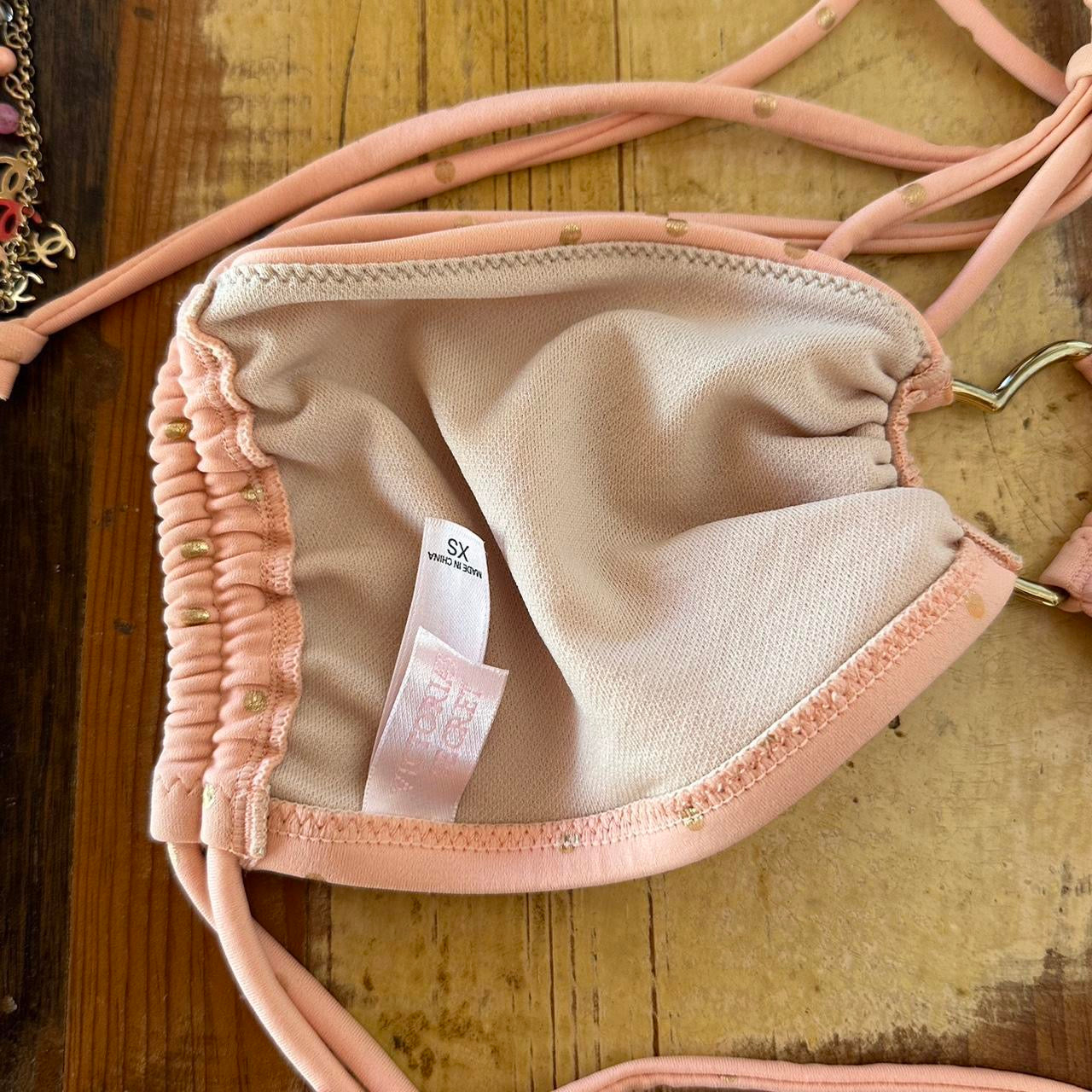 Vintage Victoria’s Secret 90’s pink heart charm bikini top