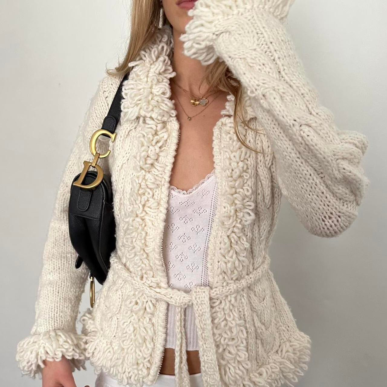 Vintage handmade design knit cardigan
