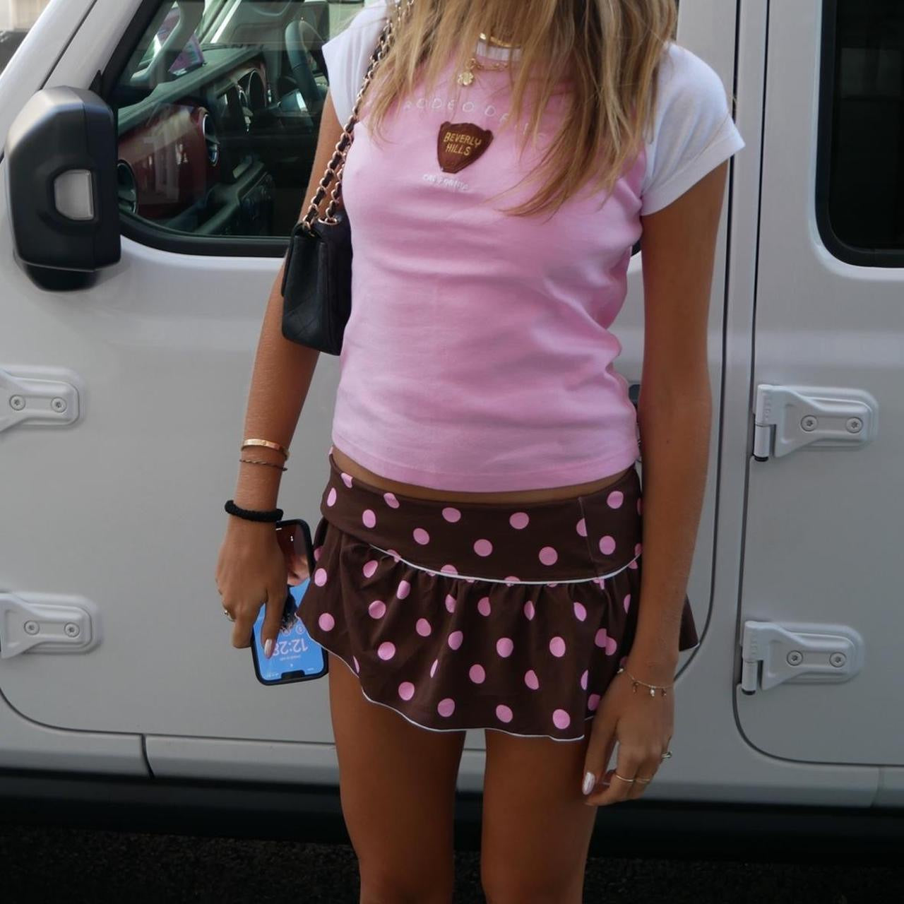 Vintage 2000’s Rodeo Drive pink baby tee