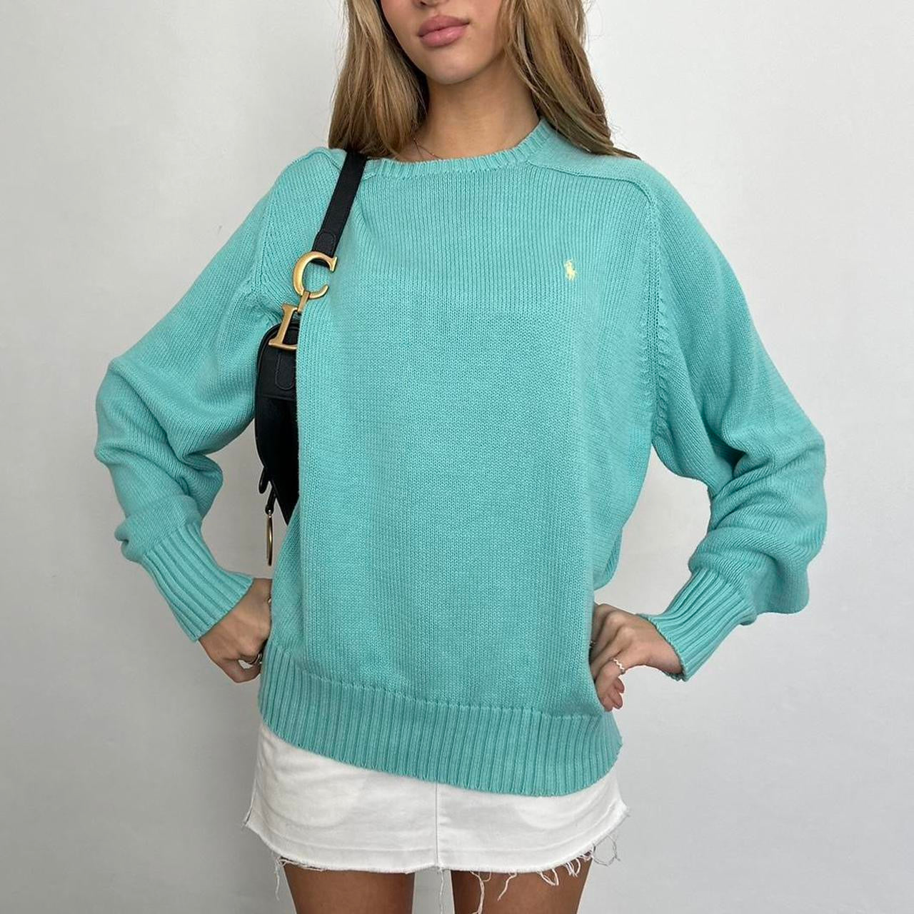 Vintage Ralph Lauren turquoise blue sweater