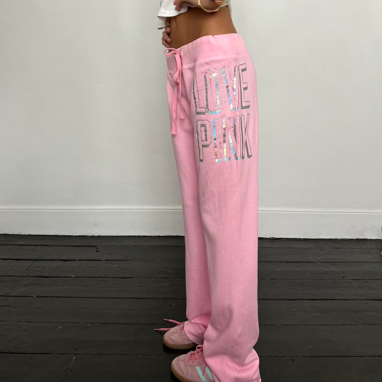 Love pink jogging suit deals