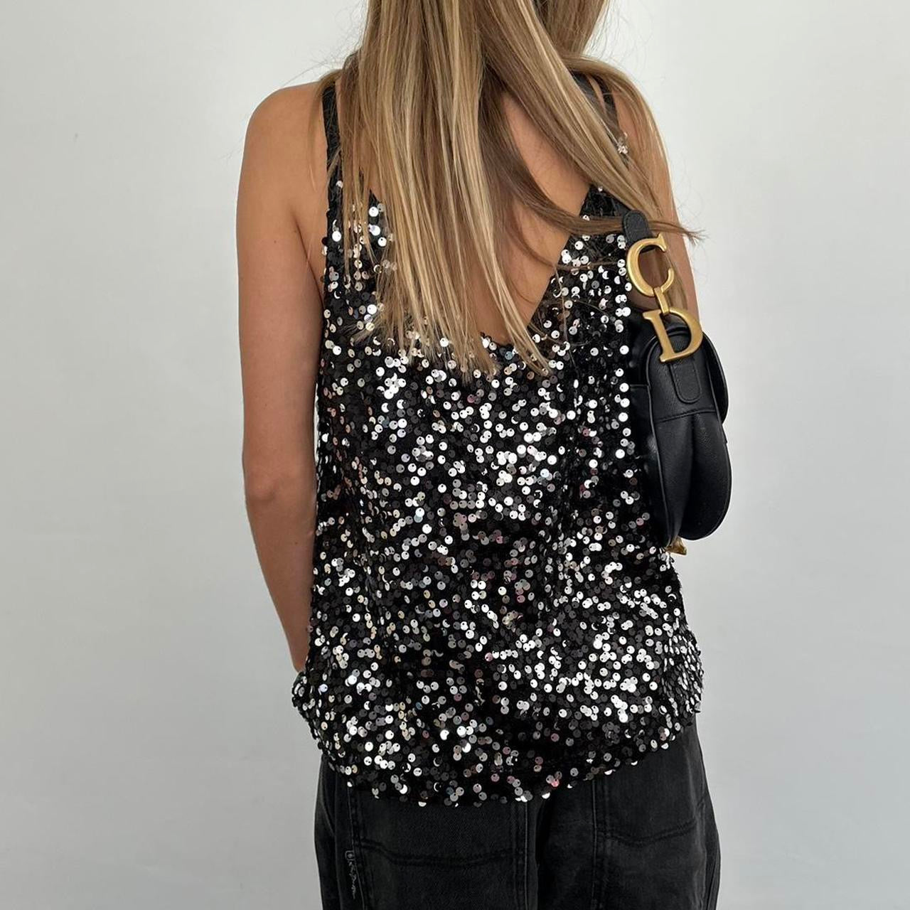Vintage sequin embellished top