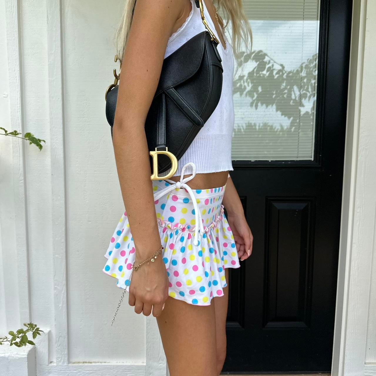 Vintage 90’s polka dot mini skirt